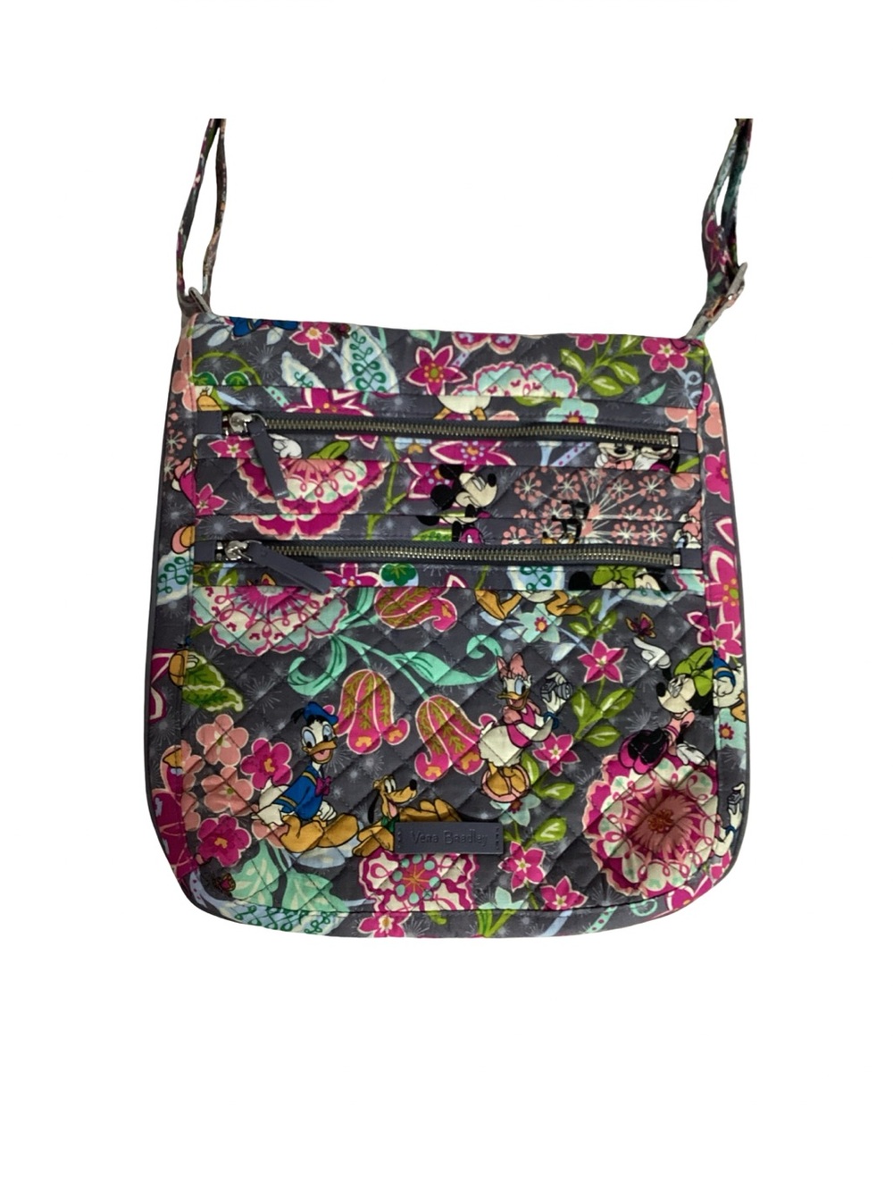 Vera Bradley Disney Mickey’s Colorful Garden Triple Zip Hipster Crossbody Bag EU